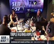 Senwa 657 - Triple H and Rhea Ripley in studio from malyalam delivary man and h