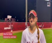 Alabama softball catcher Marlie Giles talks about beating the Florida Gators in the series finale.