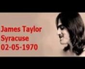 Recorded live at the Jabberwocky, Syracuse, New York, February 05, 1970.&#60;br/&#62;&#60;br/&#62;James Taylor - guitar, vocals.&#60;br/&#62;&#60;br/&#62;Pretty boy Floyd.&#60;br/&#62;Yesterday.&#60;br/&#62;Steamroller.&#60;br/&#62;Country road.&#60;br/&#62;Duncan and Brady.&#60;br/&#62;Hushabye.&#60;br/&#62;Something in the way she moves.&#60;br/&#62;Taking it in.&#60;br/&#62;If I needed someone.&#60;br/&#62;Sweet Baby James.&#60;br/&#62;People get ready.&#60;br/&#62;Sunshine, sunshine.&#60;br/&#62;Coke commercial.&#60;br/&#62;Knockin&#39; around the zoo.&#60;br/&#62;Snuff commercial.&#60;br/&#62;Circle around the sun.&#60;br/&#62;Rainy day man.&#60;br/&#62;Satisfied mind.&#60;br/&#62;Hallelujjah, I love her so.&#60;br/&#62;Carolina on my mind.&#60;br/&#62;Diamonds in the rough.&#60;br/&#62;
