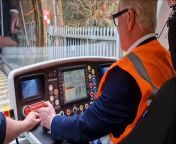 Richard Parker, Labour&#39;s mayoral candidate, drives a Very Light Rail tram through Dudley railway tunnel. Video: Paul Collins