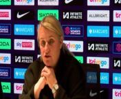 Chelsea Womens boss Emma Hayes reflects on Chelsea and England goal keeper Hannah Hampton and how as thee upcoming head coach of the USA Womens football team, England are lucky to have her and Hannah has the ability to be the best goal keeper in the world. &#60;br/&#62;&#60;br/&#62;Stamford Bridge, London, UK