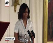 First Lady Michelle Obama hosted a belated Mother&#39;s Day celebration Monday at The White House to honor mothers in the military.
