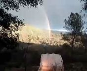 I couldn&#39;t believe it at first, but there&#39;s an actual rainbow showing on this video ;-P&#60;br/&#62;The guy that&#39;s filming can&#39;t get a hold of how amazing it seems to be...