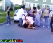 Ghetto girls fighting in their bras and underwear
