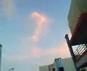 SEE A THIN GOD GANESH (ELEPHANT HEADED GOD) IN FRONT OF BIG HEAD OF GOD SHIVA AND 2 COILED SNAKE GODS (BELOW) APPEARING IN SKY. TO SEE 400 VIDEOS OF GODS AND GODDESSES OF ALL WORLD RELIGIONS APPEARING IN SKY PLEASE SEE&#60;br/&#62;http://www.youtube.com/theneilriver