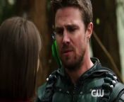The battle between Oliver (Stephen Amell) and Adrian Chase (Josh Segarra) culminates in a final epic battle on Lian Yu.