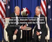 In a leaked video, Australian Prime Minister Malcolm Turnbull is seen mocking US President Donald Trump during an event similar to the White House Correspondents dinner.