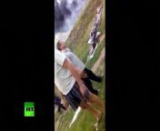 New amateur footage has emerged of the immediate aftermath of the Malaysia Airlines MH17 crash in eastern Ukraine in which all 298 people onboard were killed.