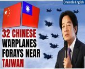 Taiwanese military detected 32 Chinese military aircraft around the island in a 24-hour period, the second-highest this year. Tensions between China and Taiwan escalate as Beijing claims Taiwan as its territory. Taiwan&#39;s defense ministry closely monitors the situation and deploys forces in response to the increased Chinese military activity.&#60;br/&#62; &#60;br/&#62;#Taiwan #Taiwanesemilitary #ChineseMilitary #TaiwanChina #TaiwanTensions #Beijing #Taipei #TaiwanWar #XiJinping #Worldnews #Oneindia #Oneindianews &#60;br/&#62;~PR.152~ED.102~GR.125~HT.96~