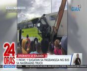 Sugatan ang konduktor na ito habang dead on the spot ang katrabahong driver nang madisgrasya sa Carmen, Davao Del Norte.&#60;br/&#62;&#60;br/&#62;&#60;br/&#62;24 Oras Weekend is GMA Network’s flagship newscast, anchored by Ivan Mayrina and Pia Arcangel. It airs on GMA-7, Saturdays and Sundays at 5:30 PM (PHL Time). For more videos from 24 Oras Weekend, visit http://www.gmanews.tv/24orasweekend.&#60;br/&#62;&#60;br/&#62;#GMAIntegratedNews #KapusoStream&#60;br/&#62;&#60;br/&#62;Breaking news and stories from the Philippines and abroad:&#60;br/&#62;GMA Integrated News Portal: http://www.gmanews.tv&#60;br/&#62;Facebook: http://www.facebook.com/gmanews&#60;br/&#62;TikTok: https://www.tiktok.com/@gmanews&#60;br/&#62;Twitter: http://www.twitter.com/gmanews&#60;br/&#62;Instagram: http://www.instagram.com/gmanews&#60;br/&#62;&#60;br/&#62;GMA Network Kapuso programs on GMA Pinoy TV: https://gmapinoytv.com/subscribe