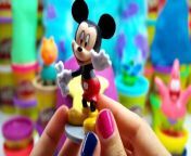 Giant Surprise eggs Mickey Mouse Peppa pig Play Doh Frozen pongebob MLP from mlp eg applejack