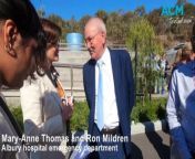 WATCH: The Border Mail&#39;s photographer is thwarted from taking photographs of Victorian Health Minister Mary-Anne Thomas talking to Wodonga mayor Ron Mildren at the opening of the new Albury hospital emergency department on Thursday, April 4, 2024.