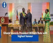 Ghana has bestowed its highest honour, The Companion of the Order of the Star of the Volta, upon President William Ruto. https://rb.gy/7pejhx