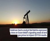 Goldman Sachs analyst Neil Mehta notes Exxon Mobil&#39;s projections, indicating higher-than-expected earnings.&#60;br/&#62;&#60;br/&#62;Implied EPS for the quarter estimates at ~&#36;2.15 vs. consensus closer to &#36;2.06, showcasing positive outlook.