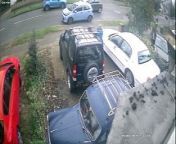 Kettering e-scooter crash caught on CCTV from aunty caught hubby