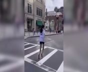 VIDEO: 12-year-old Ukrainian with prosthetic legs runs Boston marathon from old man young girl sex deshi xxx 3gp