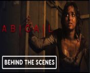 Melissa Barrera discusses her role as Joey in Abigail in this behind-the-scenes look at the upcoming vampire horror movie. Abigail also stars Dan Stevens, Kathryn Newton, Alisha Weir, William Catlett, Kevin Durand, Angus Cloud, and Giancarlo Esposito.&#60;br/&#62;&#60;br/&#62;Children can be such monsters. &#60;br/&#62;&#60;br/&#62;After a group of would-be criminals kidnap the 12-year-old ballerina daughter of a powerful underworld figure, all they have to do to collect a £50 million ransom is watch the girl overnight. In an isolated mansion, the captors start to dwindle, one by one, and they discover, to their mounting horror, that they’re locked inside with no normal little girl. &#60;br/&#62;&#60;br/&#62;From Radio Silence—the directing team of Matt Bettinelli-Olpin and Tyler Gillett behind the terrifying modern horror hits Ready or Not, 2022’s Scream and last year’s Scream VI—comes a brash, blood-thirsty new vision of the vampire flick, written by Stephen Shields (The Hole in the Ground, Zombie Bashers) and Guy Busick (Scream franchise, Ready or Not). &#60;br/&#62;&#60;br/&#62;The film produced by William Sherak (Scream franchise, Ready or Not), Paul Neinstein (Scream franchise; executive producer, The Night Agent) and James Vanderbilt (Zodiac, Scream franchise) for Project X Entertainment, by Tripp Vinson (Ready or Not, Journey 2: The Mysterious Island) and by Radio Silence’s Chad Vilella (executive producer Ready or Not and Scream franchise). The executive producers are Ron Lynch and Macdara Kelleher.&#60;br/&#62;&#60;br/&#62;Abigail opens in theaters on April 19, 2024.