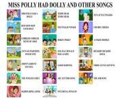 Miss Polly had a Dolly and other songs collection from miss alli porn