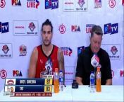 Interview with Best Player Christian Standhardinger and Coach Tim Cone [Apr. 19, 2024] from christian claps