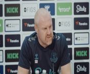 Everton boss Sean Dyche on their relegation six pointer with Nottingham Forest this weekend&#60;br/&#62;Finch Farm, Liverpool, UK