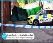 Scene of police incident in chesterfield