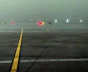 A video shared by Dubai resident Mohammad Tahir shows rain battering down on the airport runway.