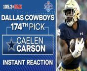 With the 174th pick in the 2024 NFL Draft, the Dallas Cowboys selected Caelen Carson, cornerback from Wake Forest. Check out the Draft show react and analyze the pick in the video above!