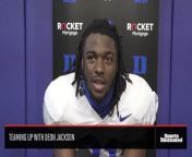 Mataeo Durant teams with Deon Jackson to give Duke a two-headed running attack. He discusses the duo&#39;s breakout game last week and how they plan to continue their success as they head to NC STate
