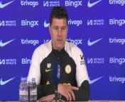 Chelsea manager Mauricio Pochettino on their hopes for European qualification and the challenge of facing Arsenal in the Premier League&#60;br/&#62;Cobham, London, UK
