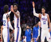 Philadelphia 76ers Lead Late in Game Against the New York Knicks from full ny