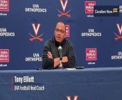Virginia head coach Tony Elliott discusses the win over Georgia Tech and previews the game against Miami.