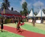 beautiful Indonesian culture with traditional Dayak dances