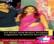 Ira Khan and Nupur Snapped Together at Movie Screening