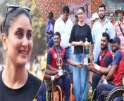Kareena Kapoor attends the wheel chair tournament organized at the Khar Gymkhana and cheers all the contestants.