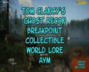 If you are looking for Collectibles in Ghost Recon BREAKPOINT, this video will show you where you can get a World Lore Collectible, the AYM. I will start at the Dead Horse Swamp Bivouac and head west to the Polymorph Modeling building and show you how I got the collectible and there is lots of other stuff there to get.