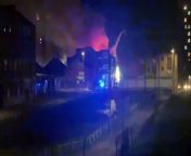 Fire in Villiers Street, Sunderland. C/o Jonathan George.