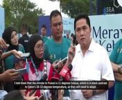 P-S-S-I Chairman and Indonesian State-Owned Enterprises Minister Erick Thohir on U23 Preparation Against Guinea from siliguri p