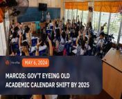 President Ferdinand Marcos Jr. says his government is eyeing to bring back the old academic calendar as early as 2025, as excessive heat inside classrooms during ‘summer’ forces school closures.&#60;br/&#62;&#60;br/&#62;Full story: https://www.rappler.com/philippines/marcos-says-government-eyes-shift-old-academic-calendar-2025/