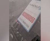 Giant billboard collapses onto Mumbai street during powerful stormViral Press via Reuters