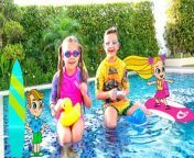 Diana and Roma Learn to Swim and Play Summer Games. Fun Summer Adventures with Dad!&#60;br/&#62;Thanks for watching!