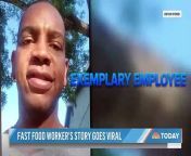 Burger King employee Kevin Ford, who went viral after posting a video of himself opening a bag of treats for not missing a day of work in 27 years