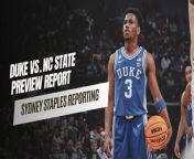 DUKE VS. NORTH CAROLINA STATE PREVIEW &#60;br/&#62;&#60;br/&#62;The Blue Devils are 15-6 against ACC opponents and 12-2 in non-conference play.&#60;br/&#62;&#60;br/&#62;The Wolfpack are 14-11 in ACC play. NC State ranks sixth in the ACC scoring 32.7 points per game in the paint.&#60;br/&#62;