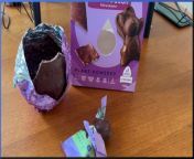 What does a vegan Easter egg taste like: Nomo Cookie Dough Easter egg from we like to fuck in the morning i take off her red panties to penetrate her in a doggy position