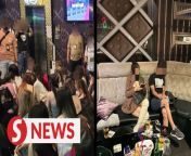 A midnight raid on Friday (March 29) at an entertainment centre in Taman Mount Austin, Johor Baru, saw the arrests of 63 people, including 54 foreign women suspected to be working as guest relations officers (GROs).&#60;br/&#62;&#60;br/&#62;Read more at https://tinyurl.com/5ex8ndne &#60;br/&#62;&#60;br/&#62;WATCH MORE: https://thestartv.com/c/news&#60;br/&#62;SUBSCRIBE: https://cutt.ly/TheStar&#60;br/&#62;LIKE: https://fb.com/TheStarOnline&#60;br/&#62;