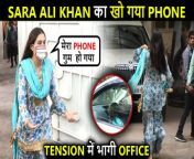 Sara Ali Khan runs towards Sunny Super Sound studio from her car as she loses her phone. Watch her reaction in this video.&#60;br/&#62;