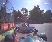 Formula 2024 Australian GP Alonso Rear Onboard Russell Crash from wetting accident