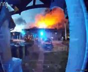 Locals captured the fire at Xcite Broxburn Swimming Pool on Saturday evening, March 23. Video kindly supplied by Luke Jackson.