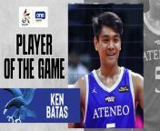 UAAP Player of the Game Highlights: Kennedy Batas erupts for 30 points in Ateneo's escape vs. UP from boso sa nangihi na bata