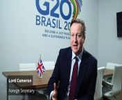 Lord Cameron expresses regret over the Post Office scandal, acknowledging government awareness of a terminated probe that could have cleared sub-postmasters. Lord Cameron, at a G20 meeting in Brazil, highlights the need for a public inquiry to uncover the truth and expedite compensation for those affected by the &#92;