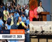 Today on Rappler – the latest news in the Philippines and around the world:&#60;br/&#62;- Navotas cops get lighter penalties for ‘mistaken’ killing of Jemboy Baltazar&#60;br/&#62;- Why did Sara retract her EDSA message? Camp explains why, but it’s not for public dissemination&#60;br/&#62;- Biden says Israel agrees to stop Gaza attacks for Ramadan as Hamas mulls draft truce proposal&#60;br/&#62;- Australian police investigating assault complaint against Taylor Swift’s father&#60;br/&#62;- Surf’s up: Siargao’s tourism rides high with 323% surge&#60;br/&#62;&#60;br/&#62;https://www.rappler.com/video/daily-wrap/february-27-2024/&#60;br/&#62;